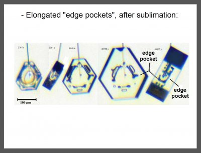 Poster on corner pockets in snow crystals