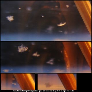 Capturing Falling Snow in a Cold Fluid